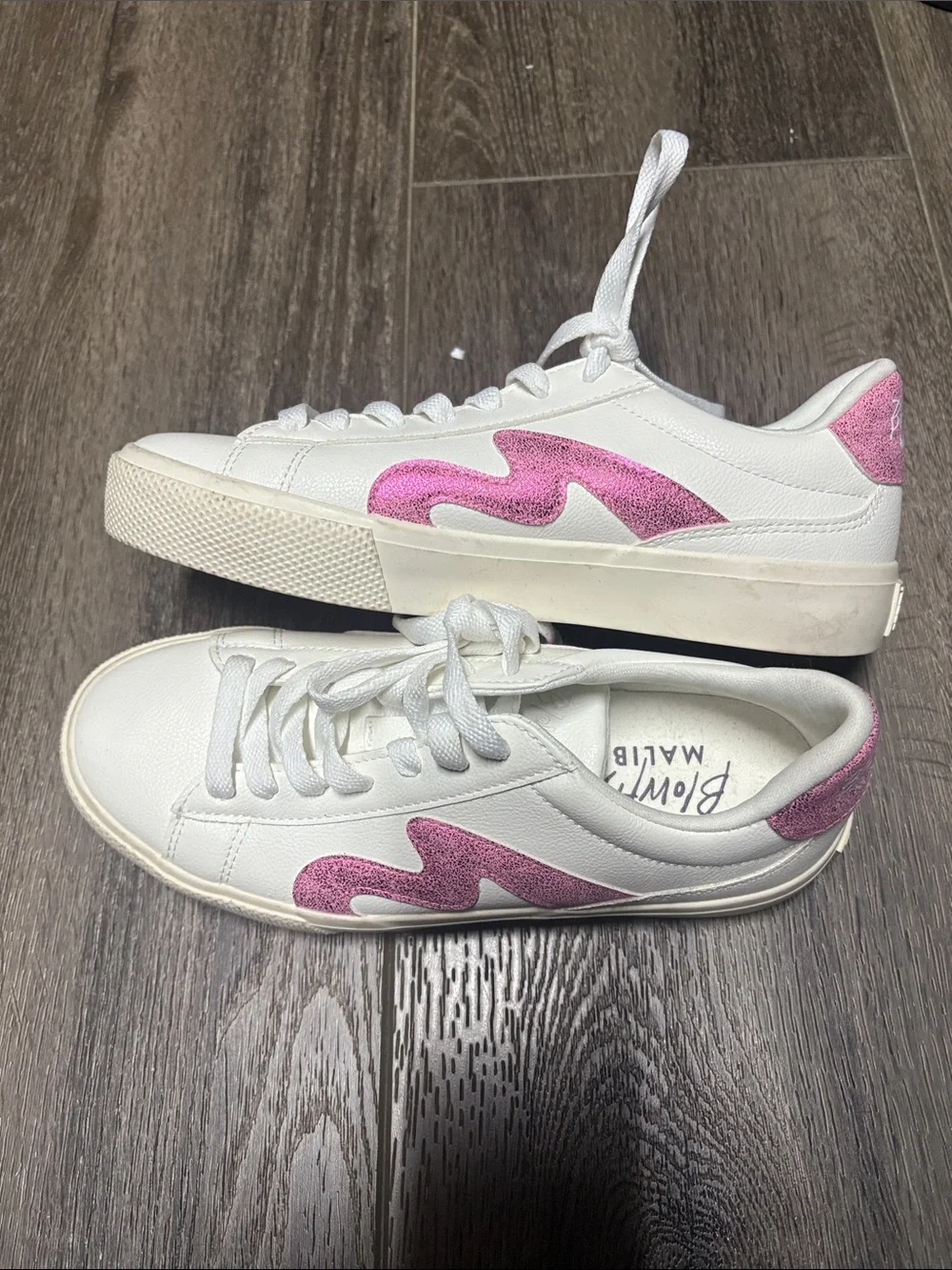 Blowfish White Sneakers with Pink Accents